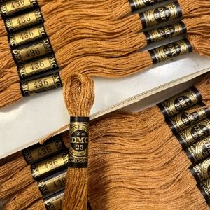 Vintage DMC Mouline Special 25 Floss Thread - opened box with 24 Skeins.